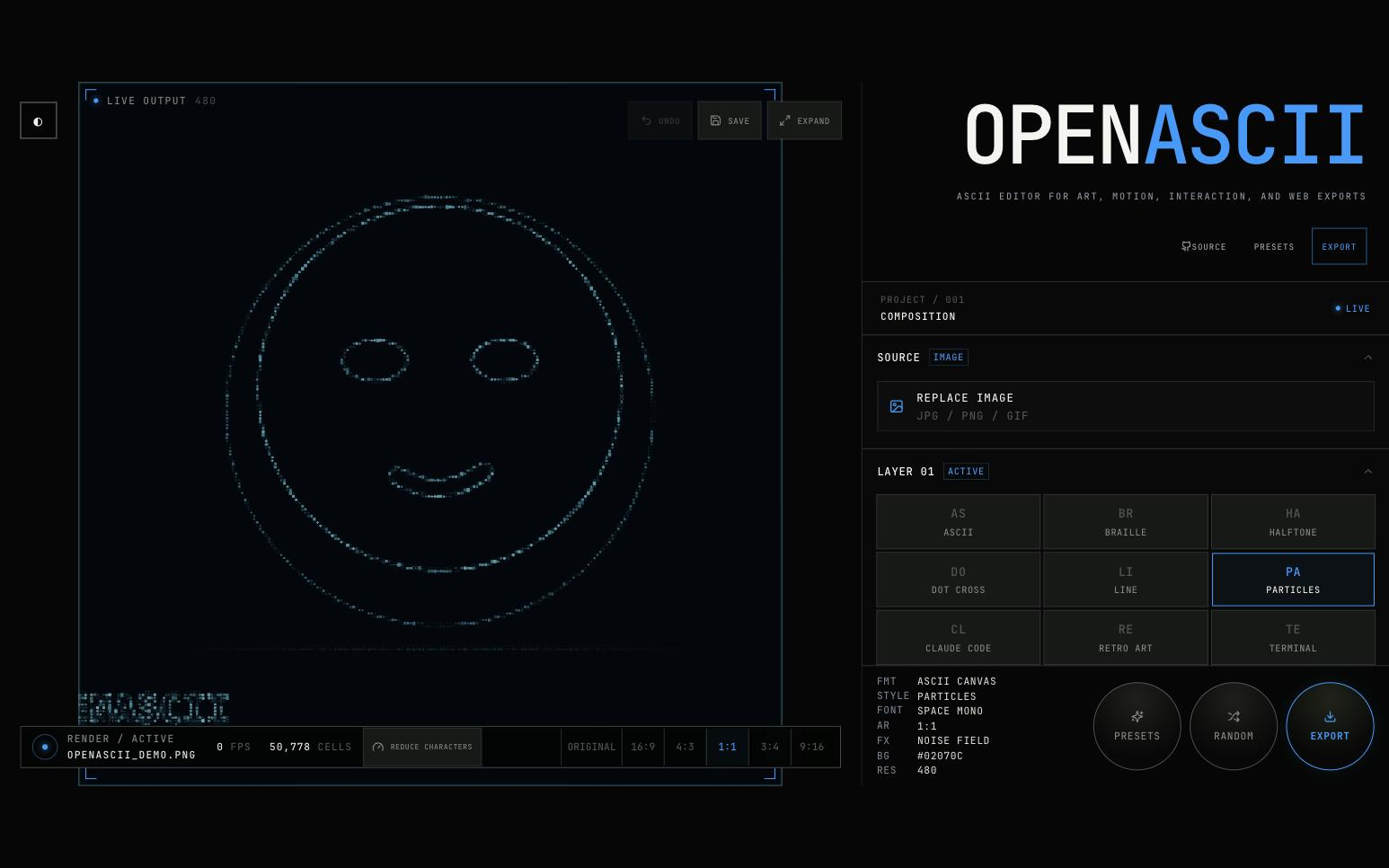 OpenASCII interface
